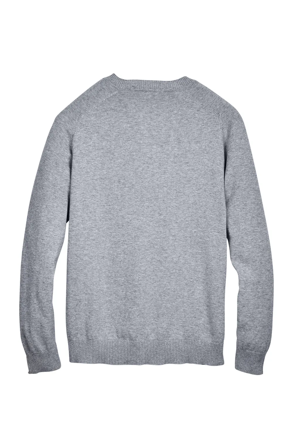 Devon & Jones Mens Wrinkle Resistant V-Neck Sweater - Heather Grey - Closeout
