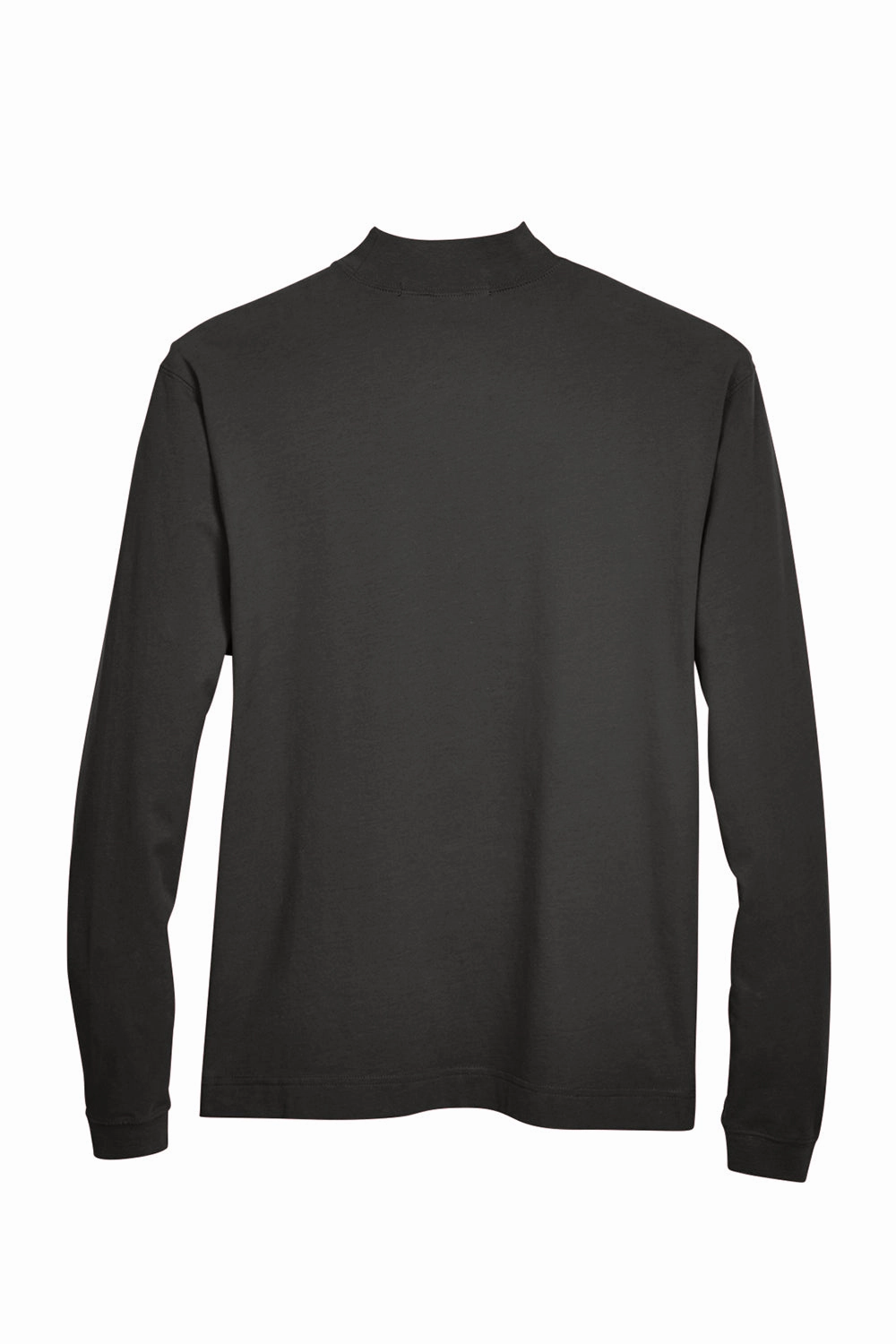 Devon & Jones Mens Sueded Jersey Long Sleeve Mock Neck T-Shirt - Black