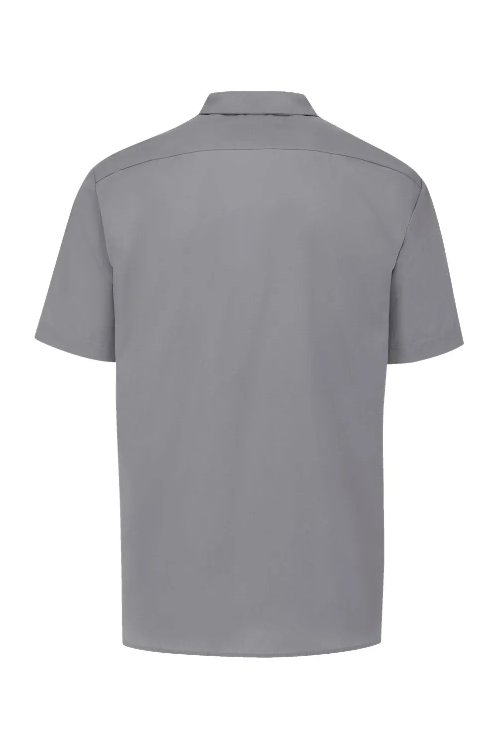 Dickies Mens Industrial Wrinkle Resistant Short Sleeve Button Down Work Shirt w/ Double Pockets - Graphite Grey