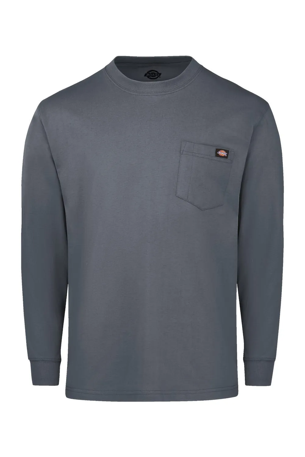 Dickies Mens Long Sleeve Crewneck T-Shirt w/ Pocket - Charcoal Grey