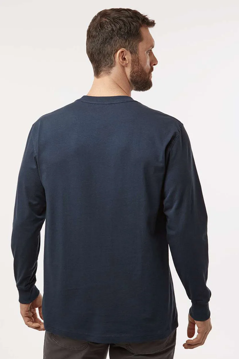 Dickies Mens Long Sleeve Crewneck T-Shirt w/ Pocket - Dark Navy Blue