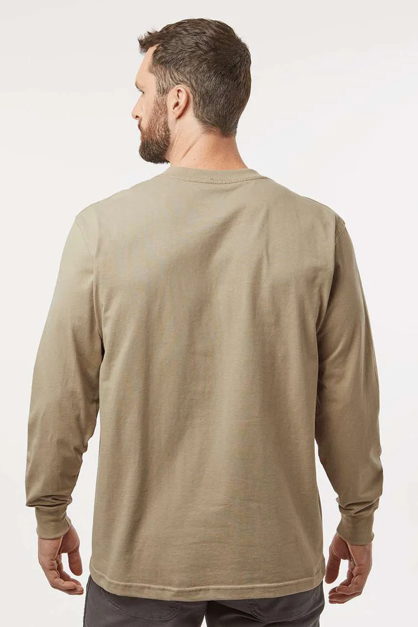 Dickies Mens Long Sleeve Crewneck T-Shirt w/ Pocket - Desert Sand