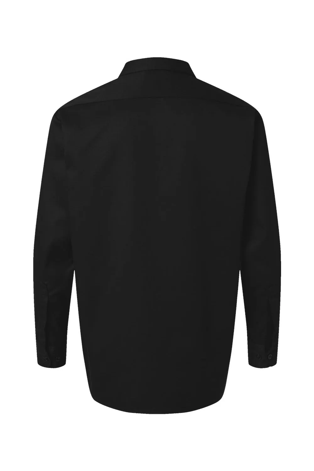Dickies Mens Moisture Wicking Long Sleeve Button Down Shirt w/ Double Pockets - Black