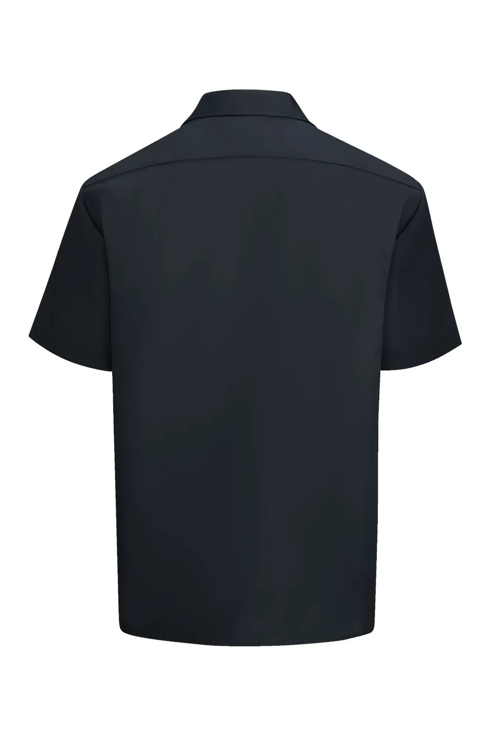 Dickies Mens Moisture Wicking Short Sleeve Button Down Work Shirt w/ Double Pockets - Black