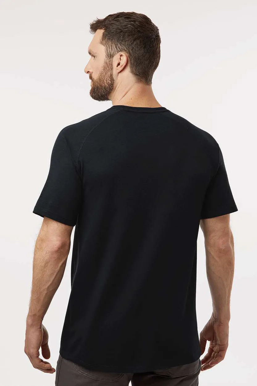Dickies Mens Performance Moisture Wicking Short Sleeve Crewneck T-Shirt w/ Pocket - Black