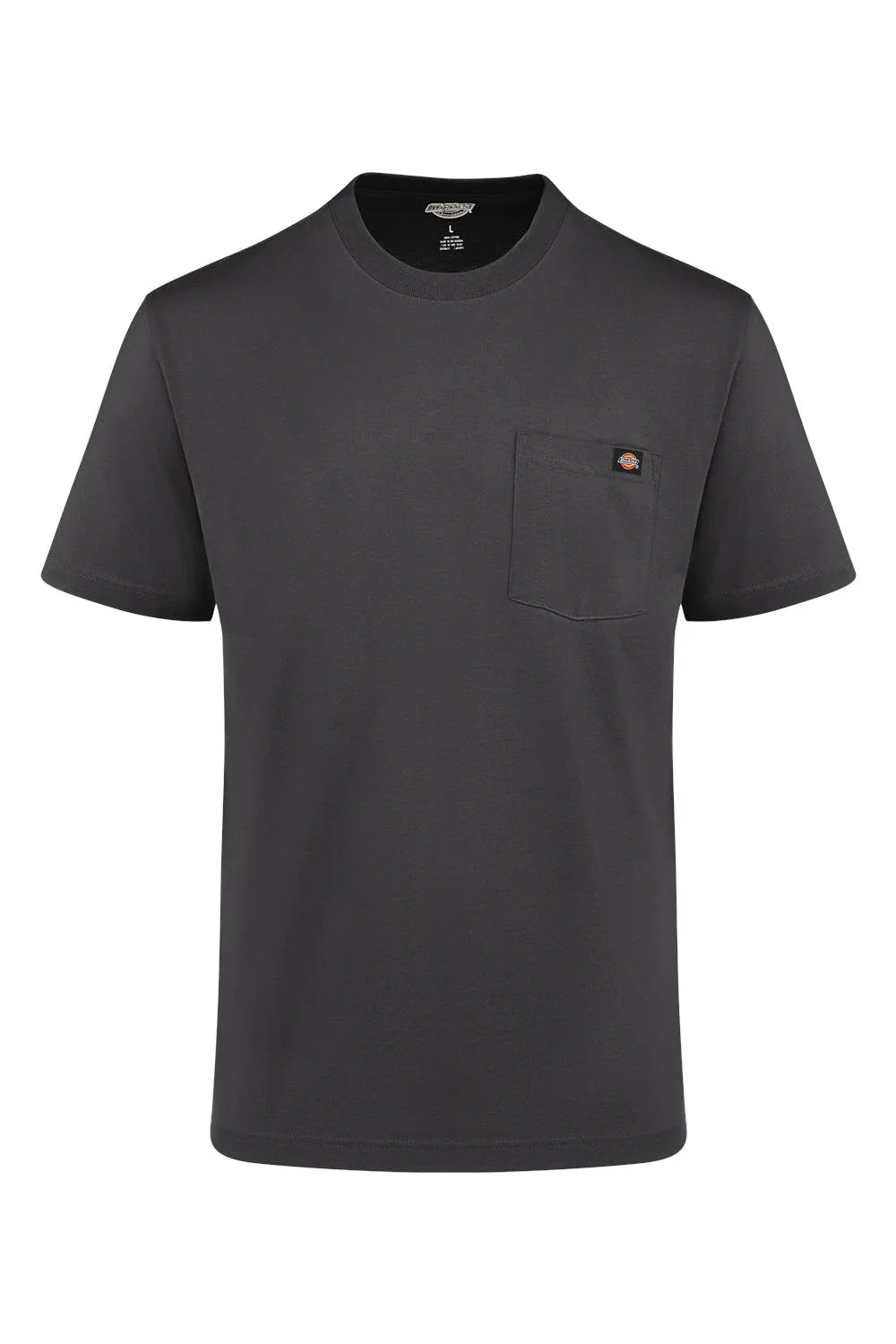 Dickies Mens Traditional Short Sleeve Crewneck T-Shirt w/ Pocket - Charcoal Grey