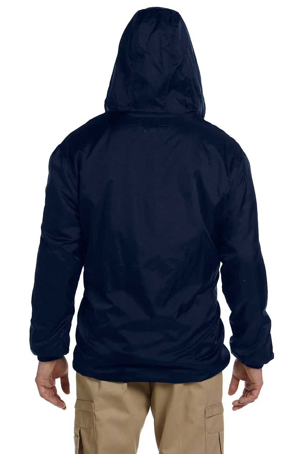 Dickies Mens Water Resistant Full Zip Hooded Jacket - Dark Navy Blue
