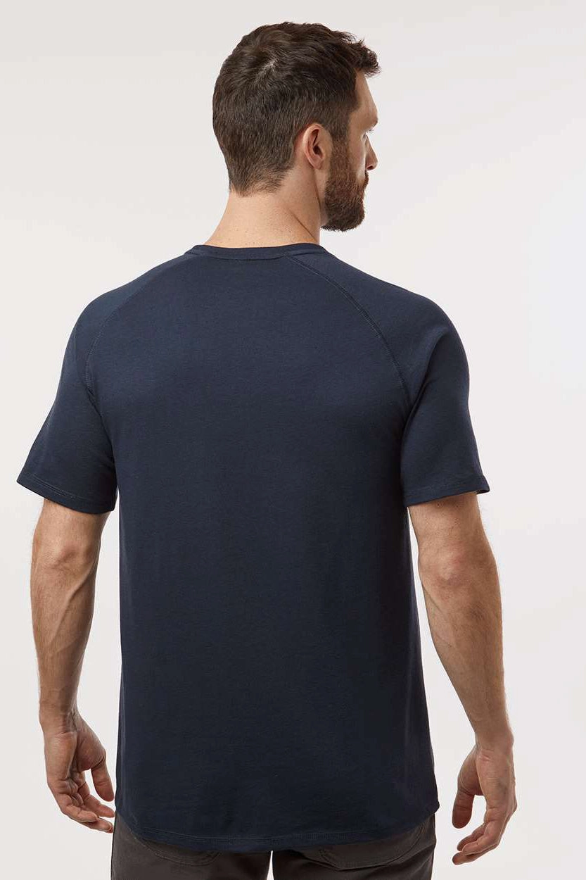 Dickies Mens Performance Moisture Wicking Short Sleeve Crewneck T-Shirt w/ Pocket - Dark Navy Blue
