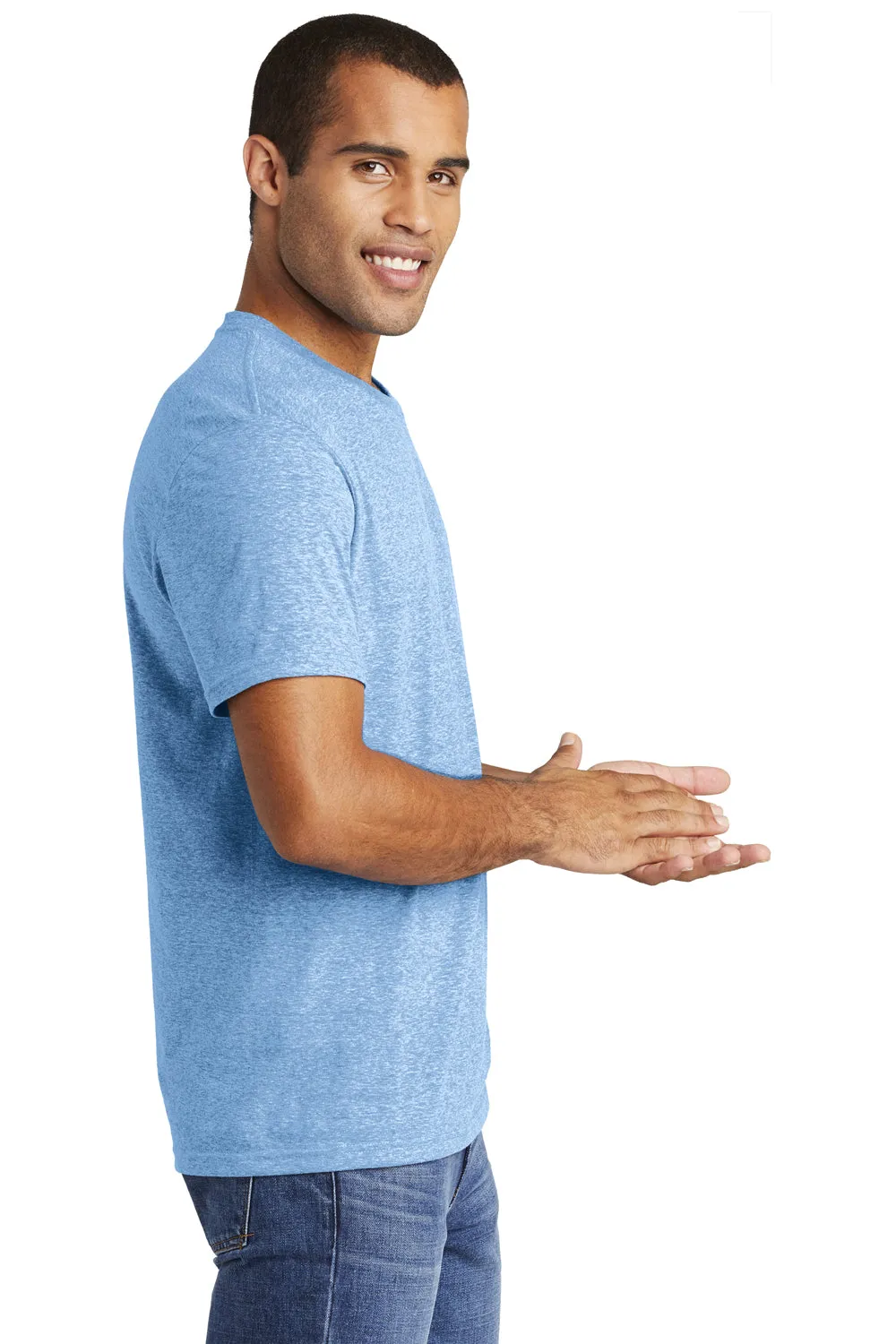 District Mens Astro Short Sleeve Crewneck T-Shirt - Royal Blue - Closeout