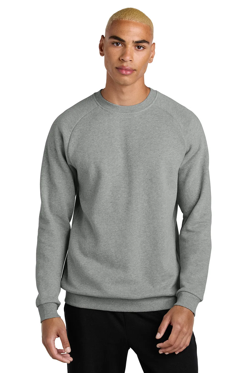 District Mens Cloud Fleece Crewneck Sweatshirt - Heather Steel Grey