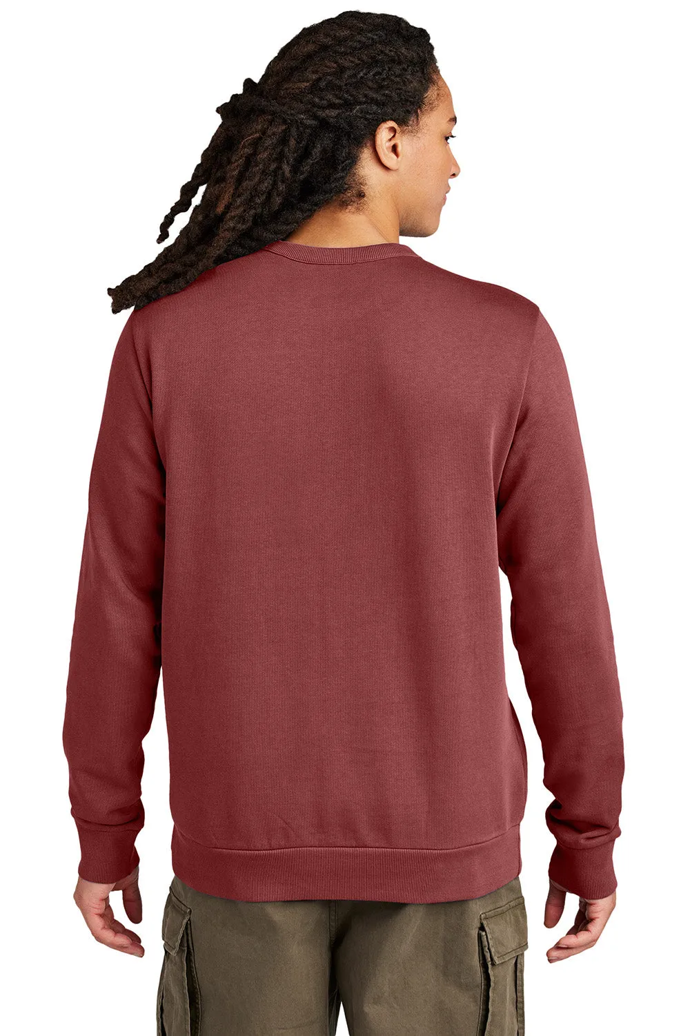 District Mens District Wash Fleece Crewneck Sweatshirt - Garnet Red