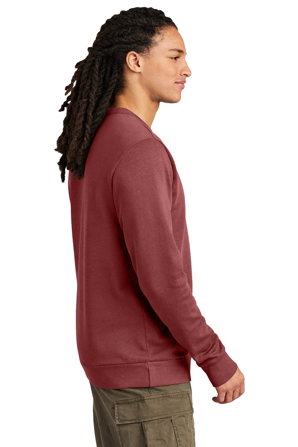 District Mens District Wash Fleece Crewneck Sweatshirt - Garnet Red