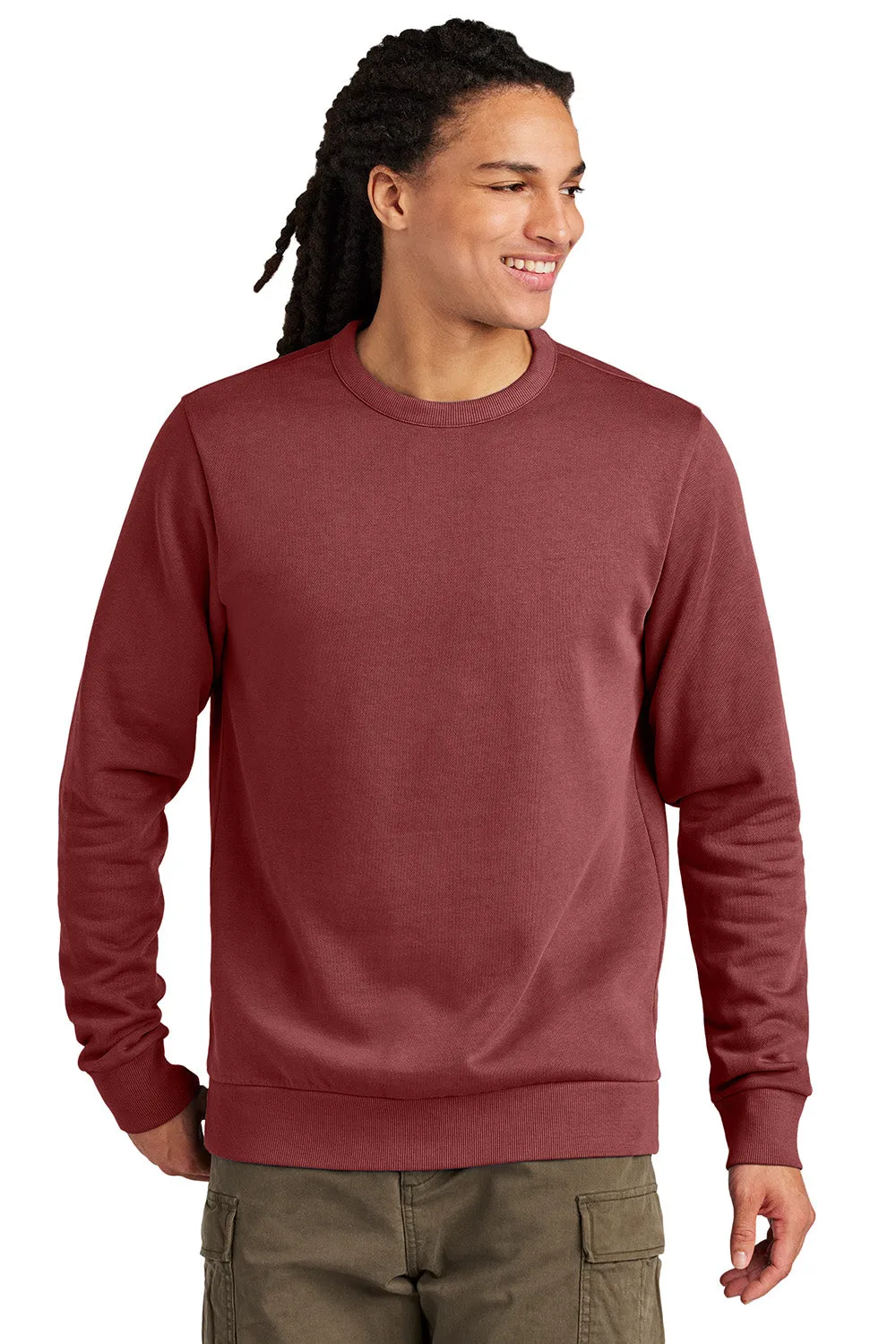 District Mens District Wash Fleece Crewneck Sweatshirt - Garnet Red