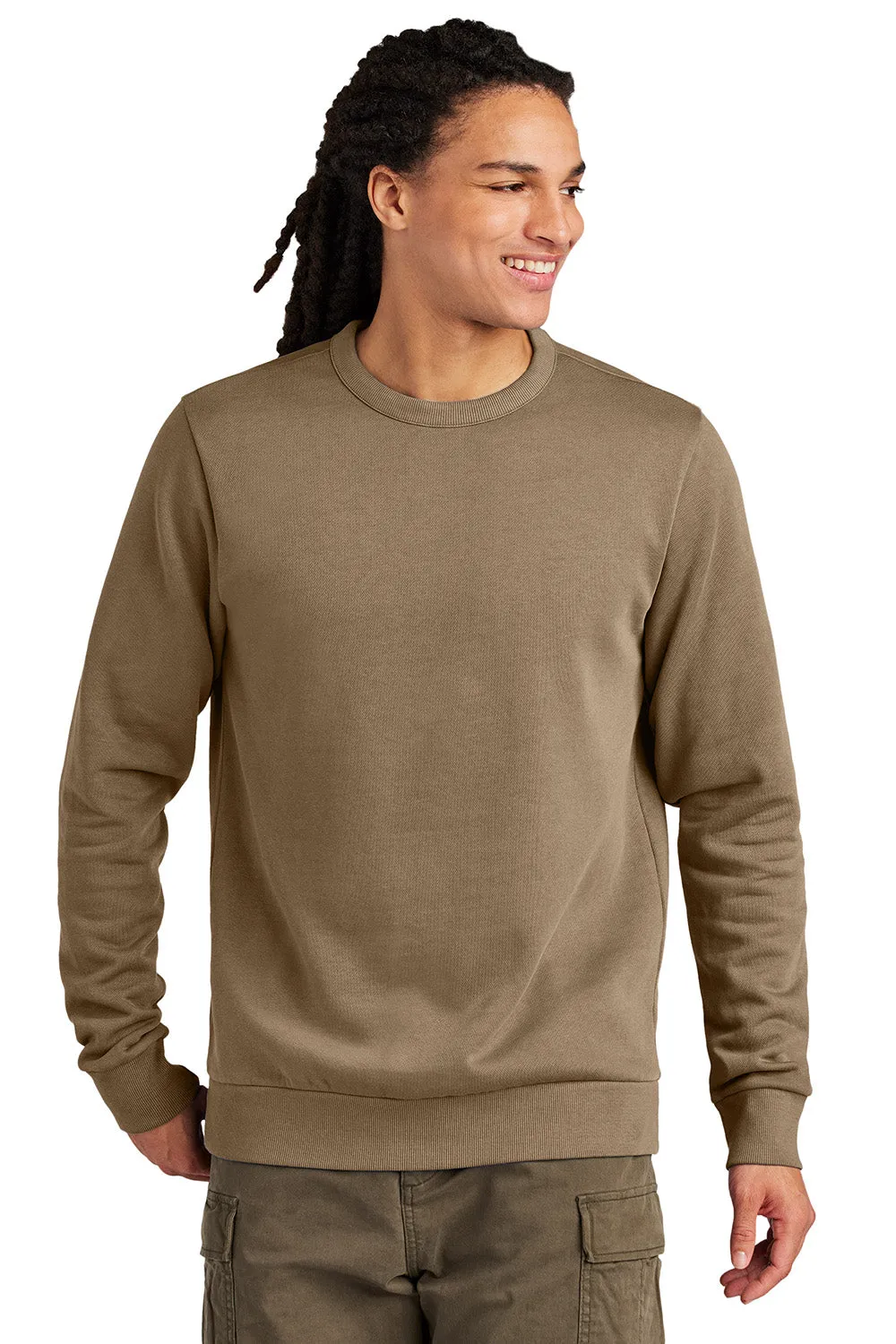 District Mens District Wash Fleece Crewneck Sweatshirt - Mushroom Brown