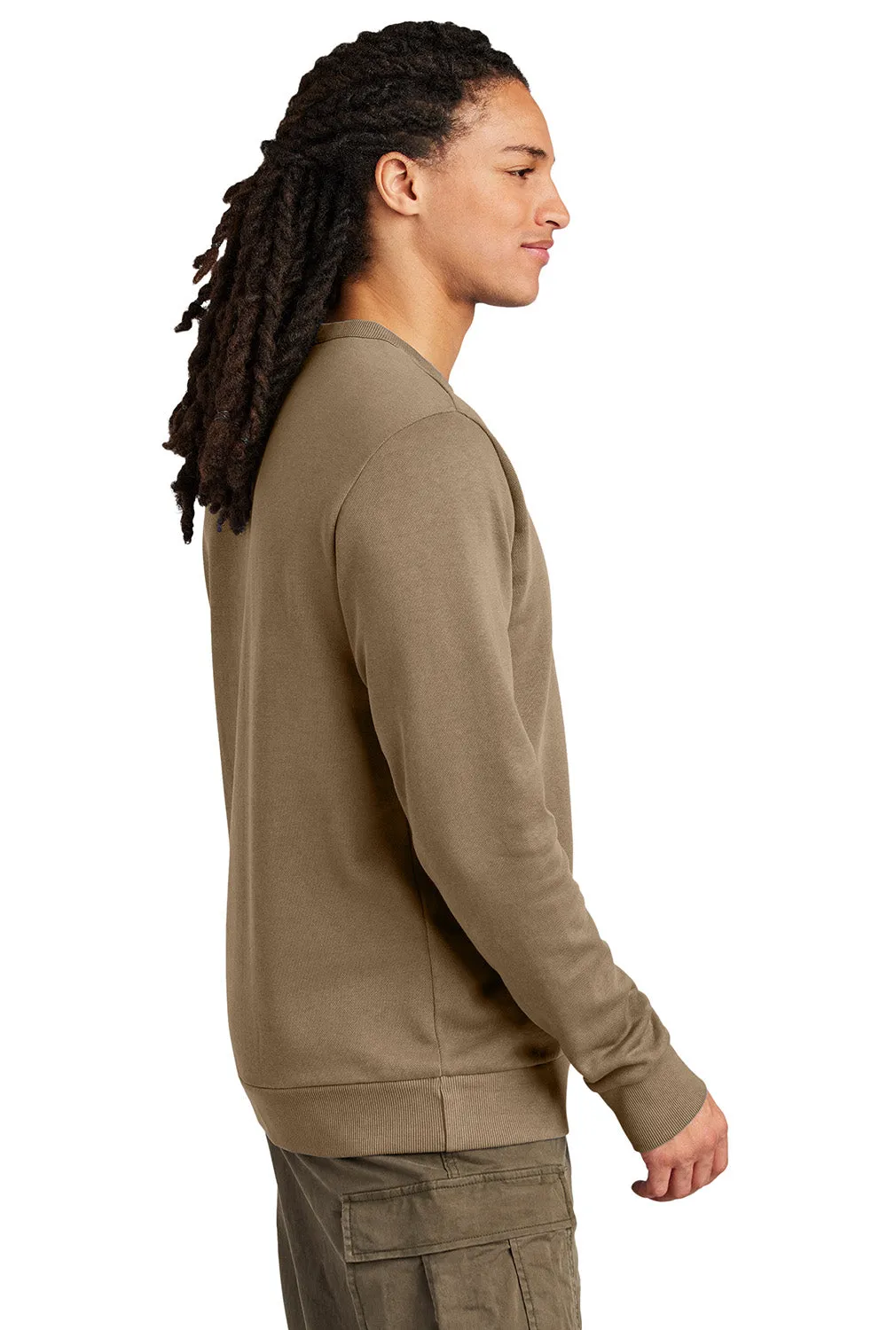 District Mens District Wash Fleece Crewneck Sweatshirt - Mushroom Brown