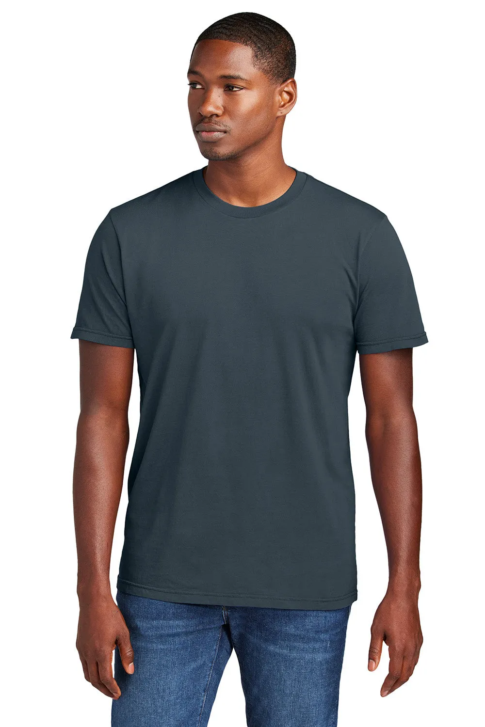 District Mens District Wash Short Sleeve Crewneck T-Shirt - Deep Steel Blue