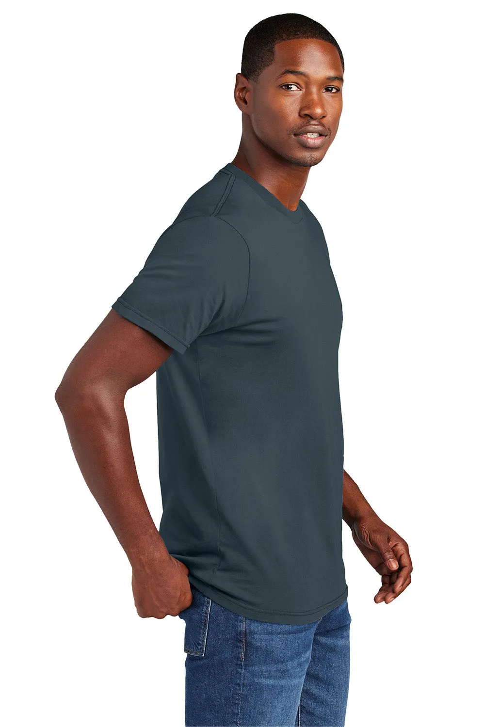 District Mens District Wash Short Sleeve Crewneck T-Shirt - Deep Steel Blue