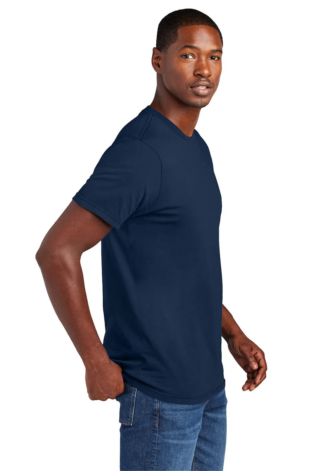 District Mens District Wash Short Sleeve Crewneck T-Shirt - True Navy Blue