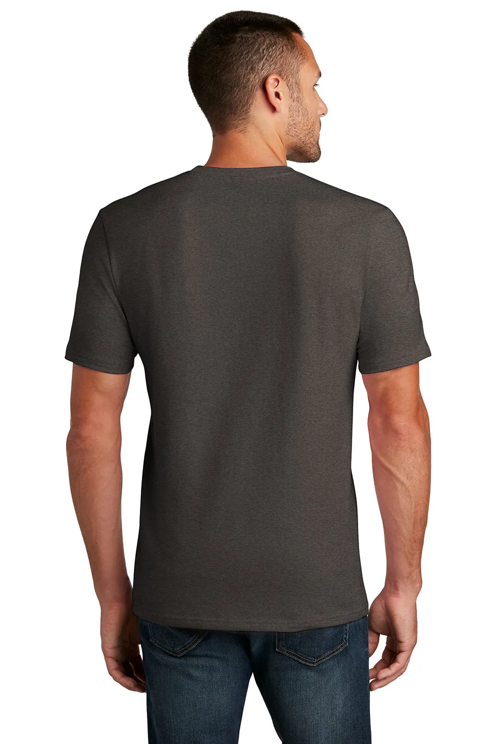 District Mens Flex Short Sleeve Crewneck T-Shirt - Heather Charcoal Grey