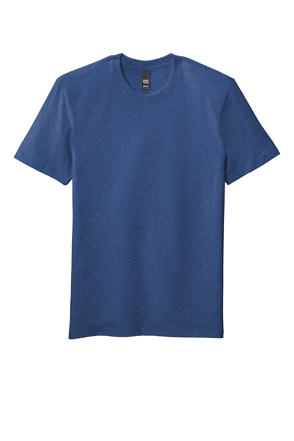 District Mens Flex Short Sleeve Crewneck T-Shirt - Heather Deep Royal Blue