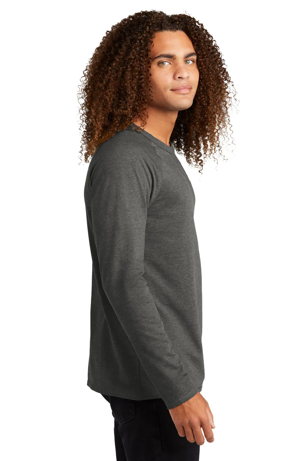 District Mens French Terry Crewneck Sweatshirt - Washed Coal Grey