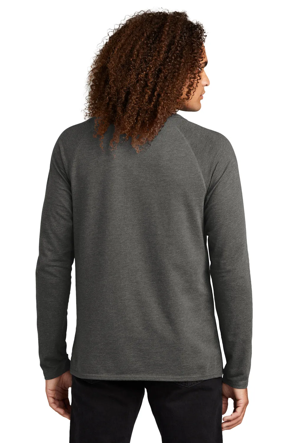 District Mens French Terry Crewneck Sweatshirt - Washed Coal Grey