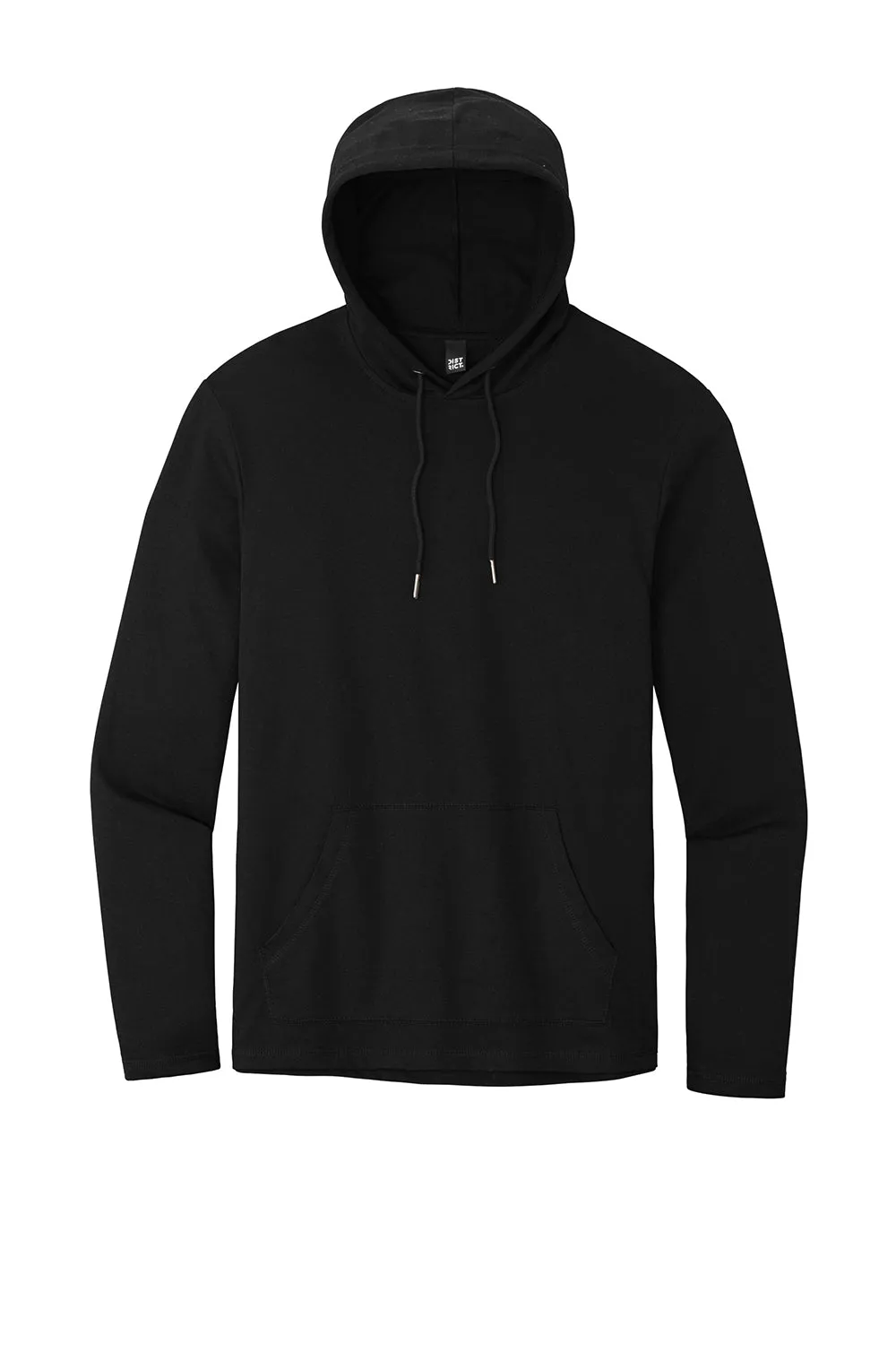 District Mens French Terry Hooded T-Shirt Hoodie - Black