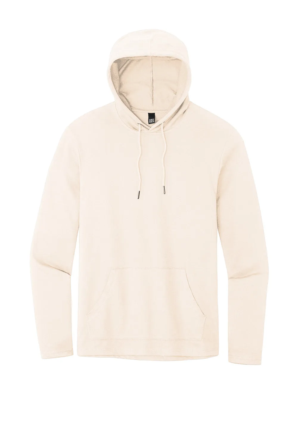 District Mens French Terry Hooded T-Shirt Hoodie - Gardenia