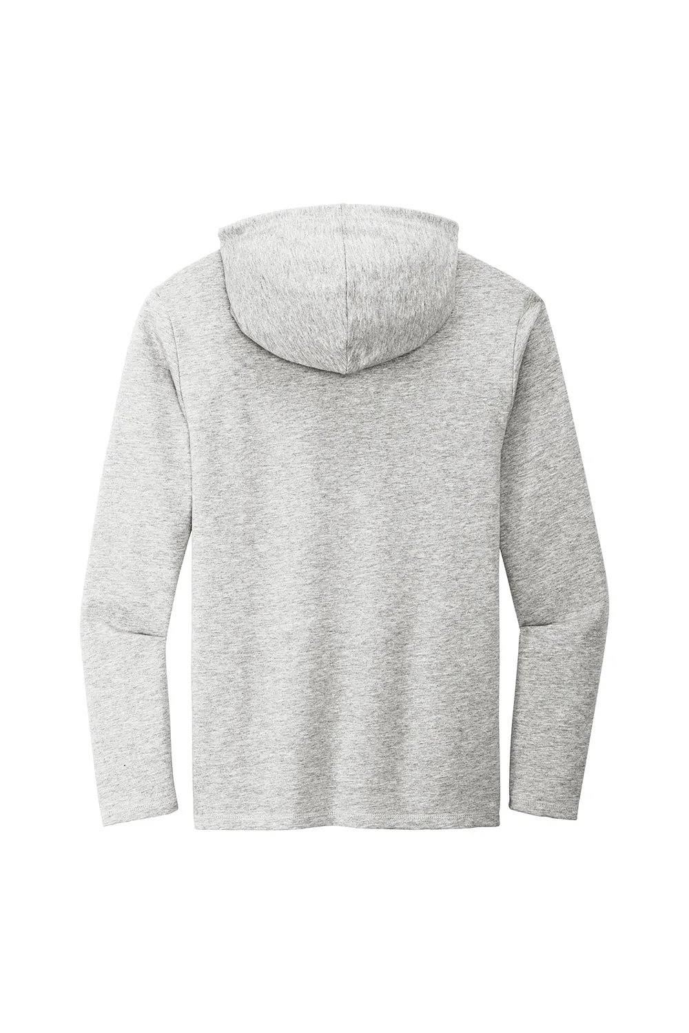 District Mens French Terry Hooded T-Shirt Hoodie - Heather Light Grey