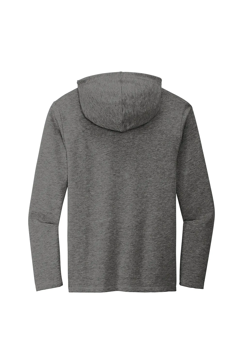 District Mens French Terry Hooded T-Shirt Hoodie - Washed Coal Grey