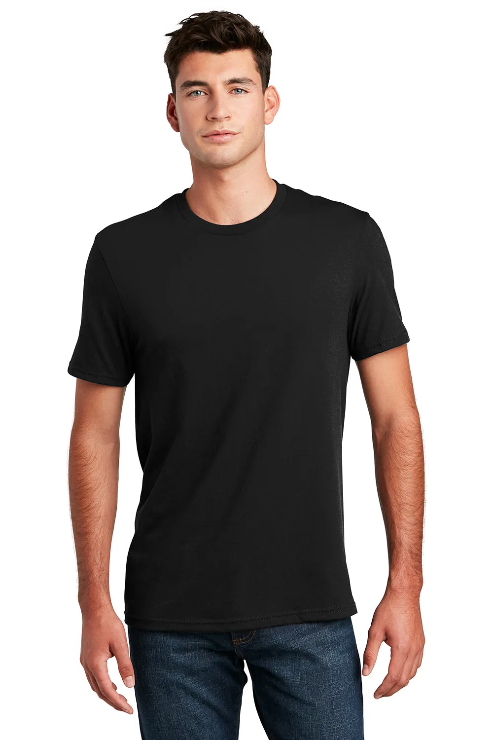 District Mens Perfect Blend Short Sleeve Crewneck T-Shirt - Black