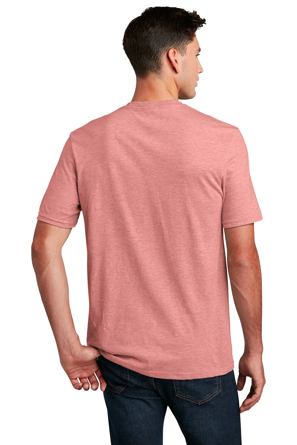 District Mens Perfect Blend Short Sleeve Crewneck T-Shirt - Blush Pink Frost