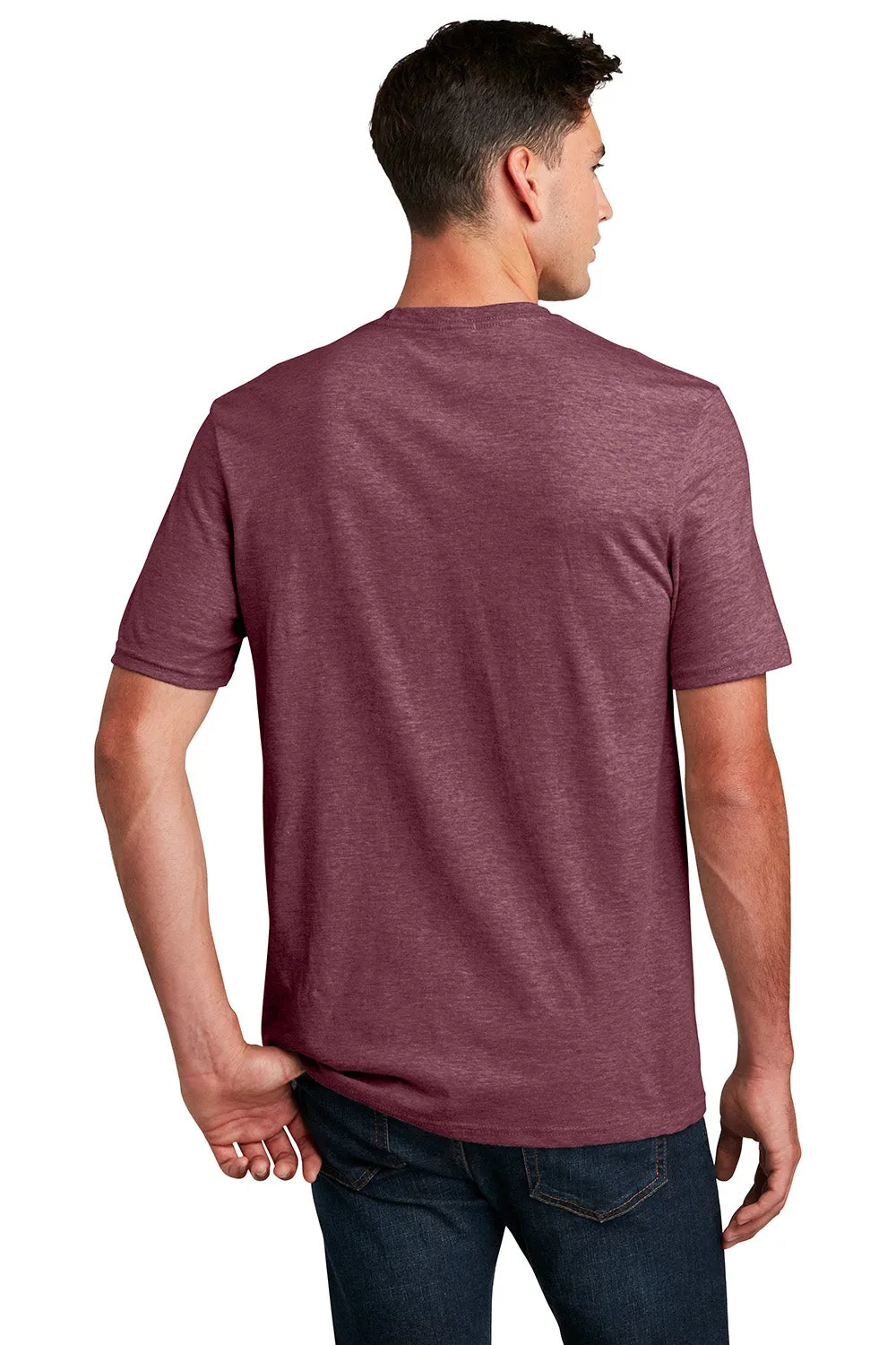 District Mens Perfect Blend Short Sleeve Crewneck T-Shirt - Heather Cardinal Red
