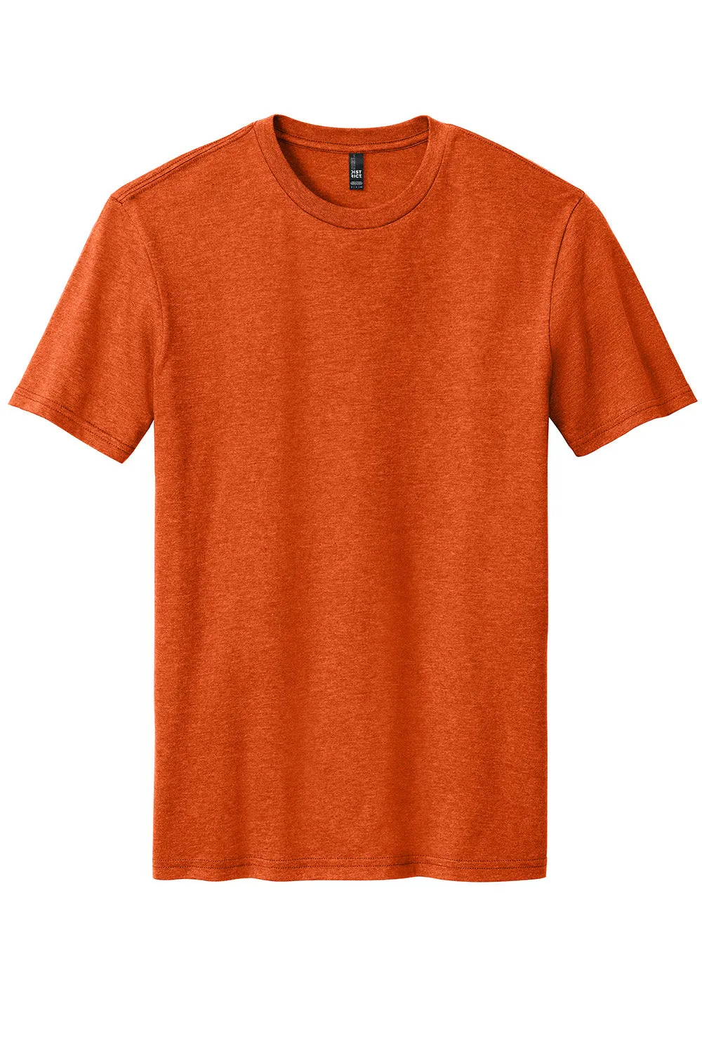 District Mens Perfect Blend Short Sleeve Crewneck T-Shirt - Heather Deep Orange