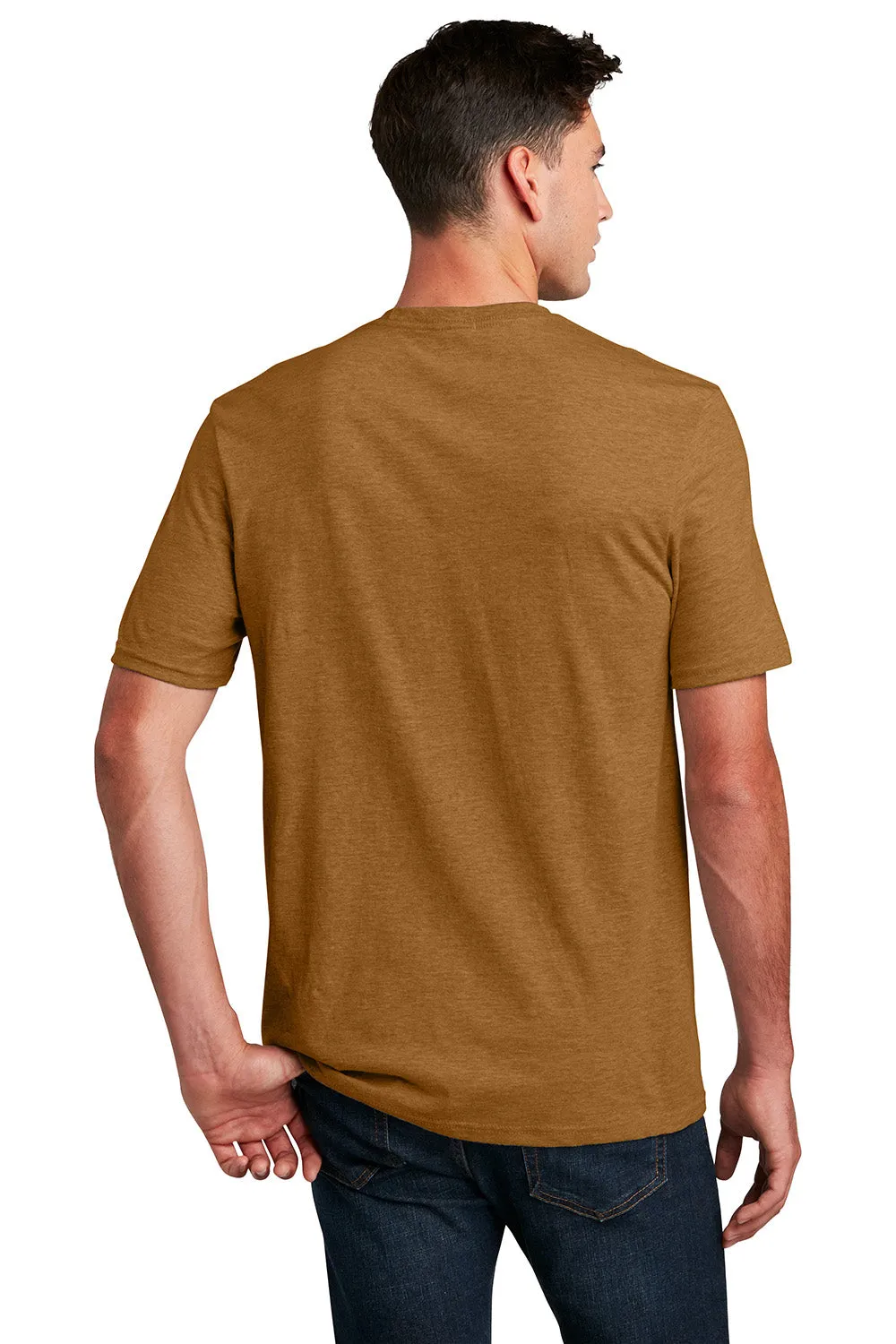 District Mens Perfect Blend Short Sleeve Crewneck T-Shirt - Heather Duck Brown