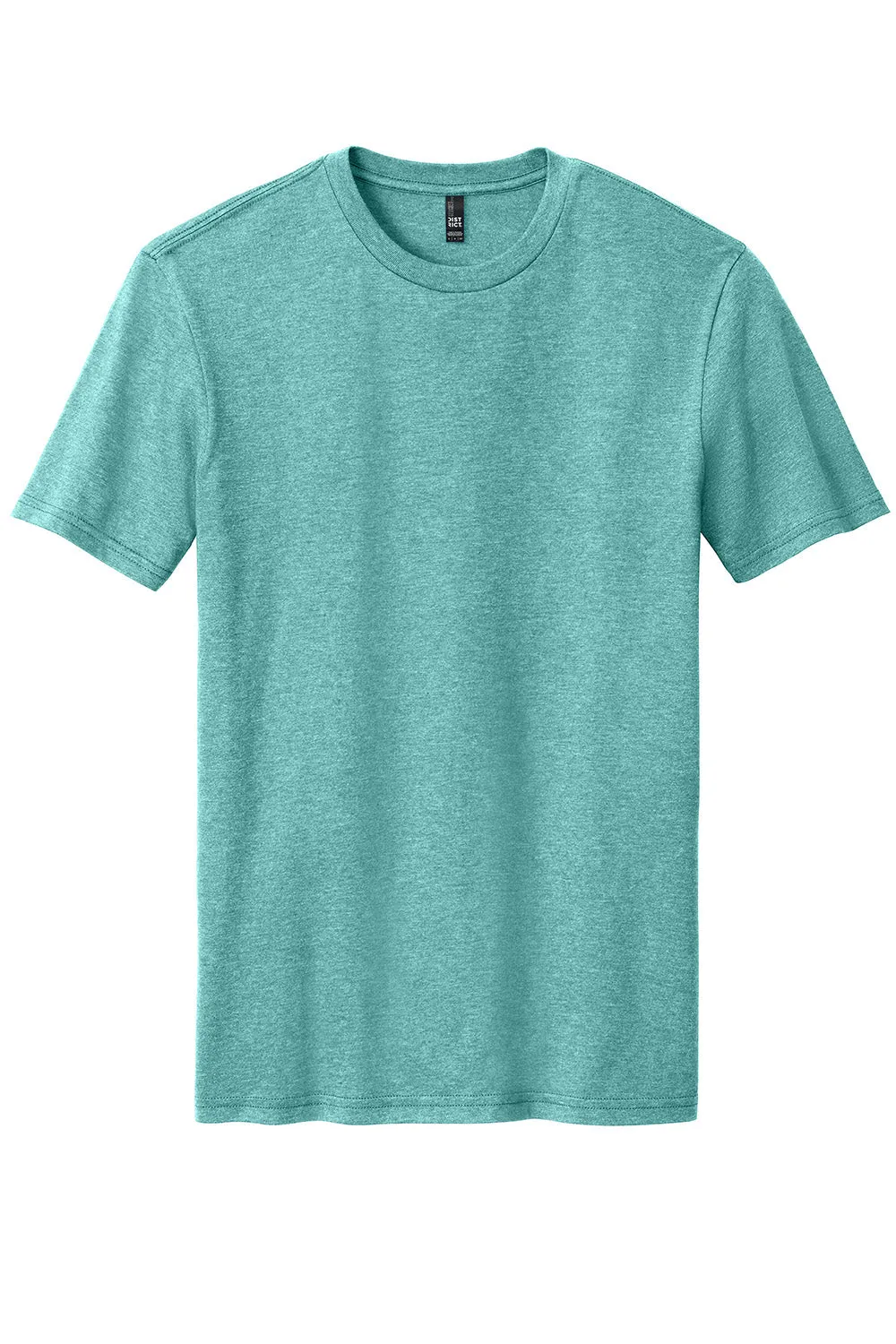 District Mens Perfect Blend Short Sleeve Crewneck T-Shirt - Heather Eucalyptus Blue