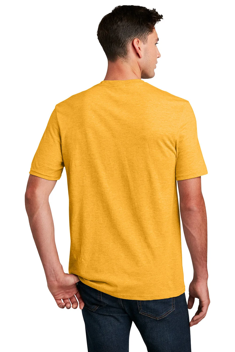 District Mens Perfect Blend Short Sleeve Crewneck T-Shirt - Heather Gold