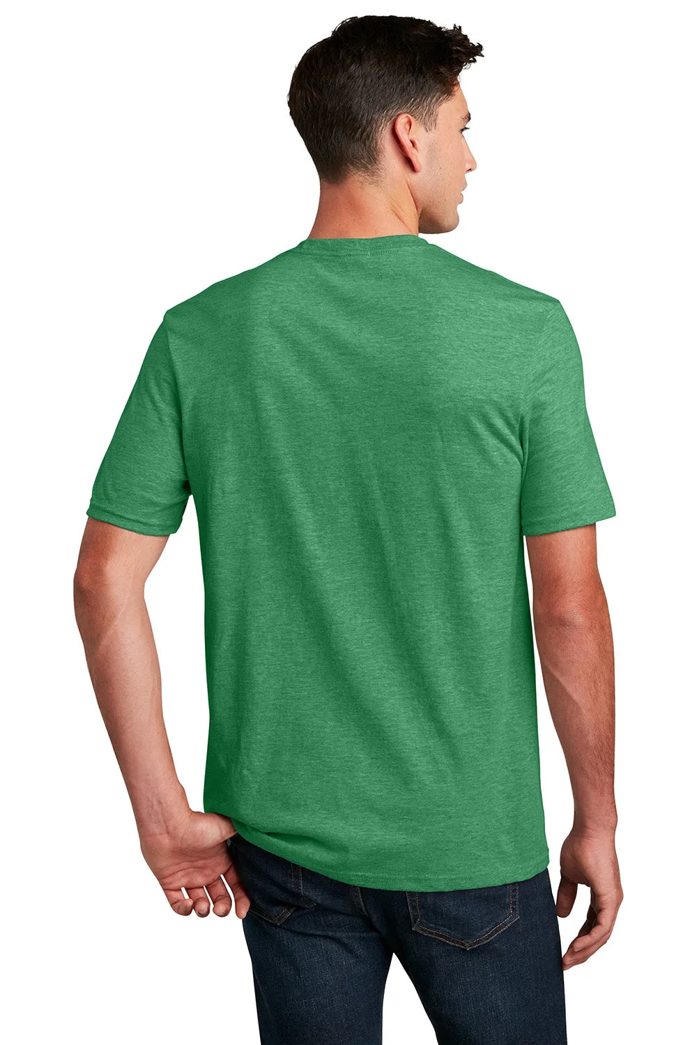 District Mens Perfect Blend Short Sleeve Crewneck T-Shirt - Heather Kelly Green