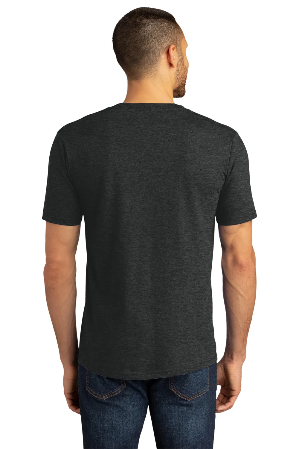 District Mens Perfect DTG Short Sleeve Crewneck T-Shirt - Black Frost