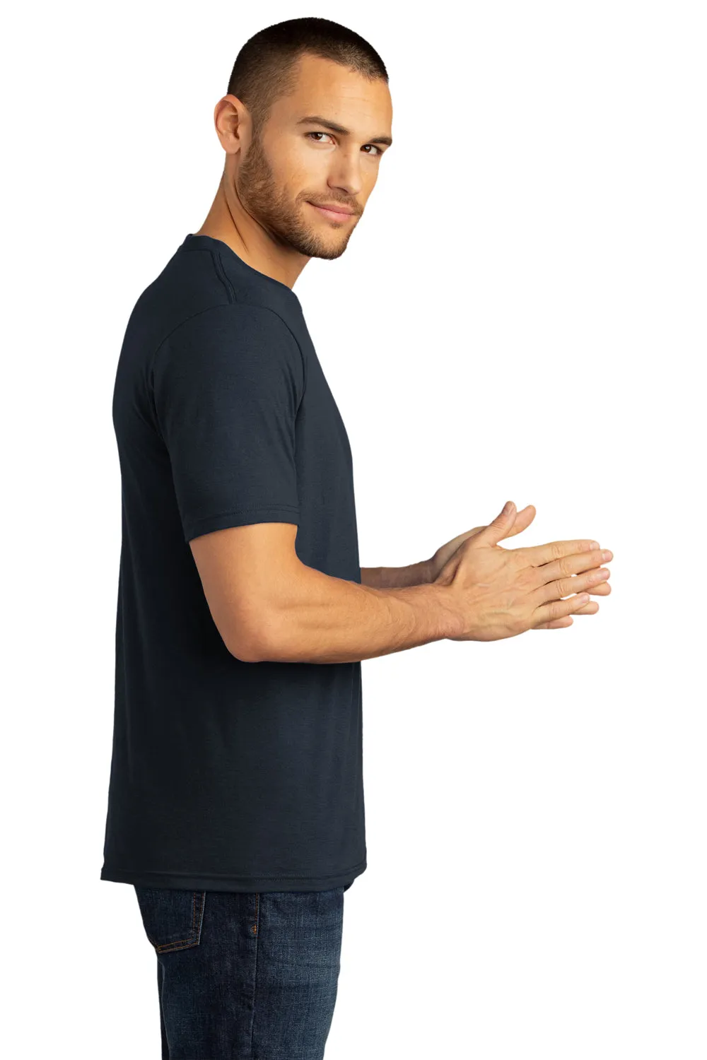 District Mens Perfect DTG Short Sleeve Crewneck T-Shirt - New Navy Blue