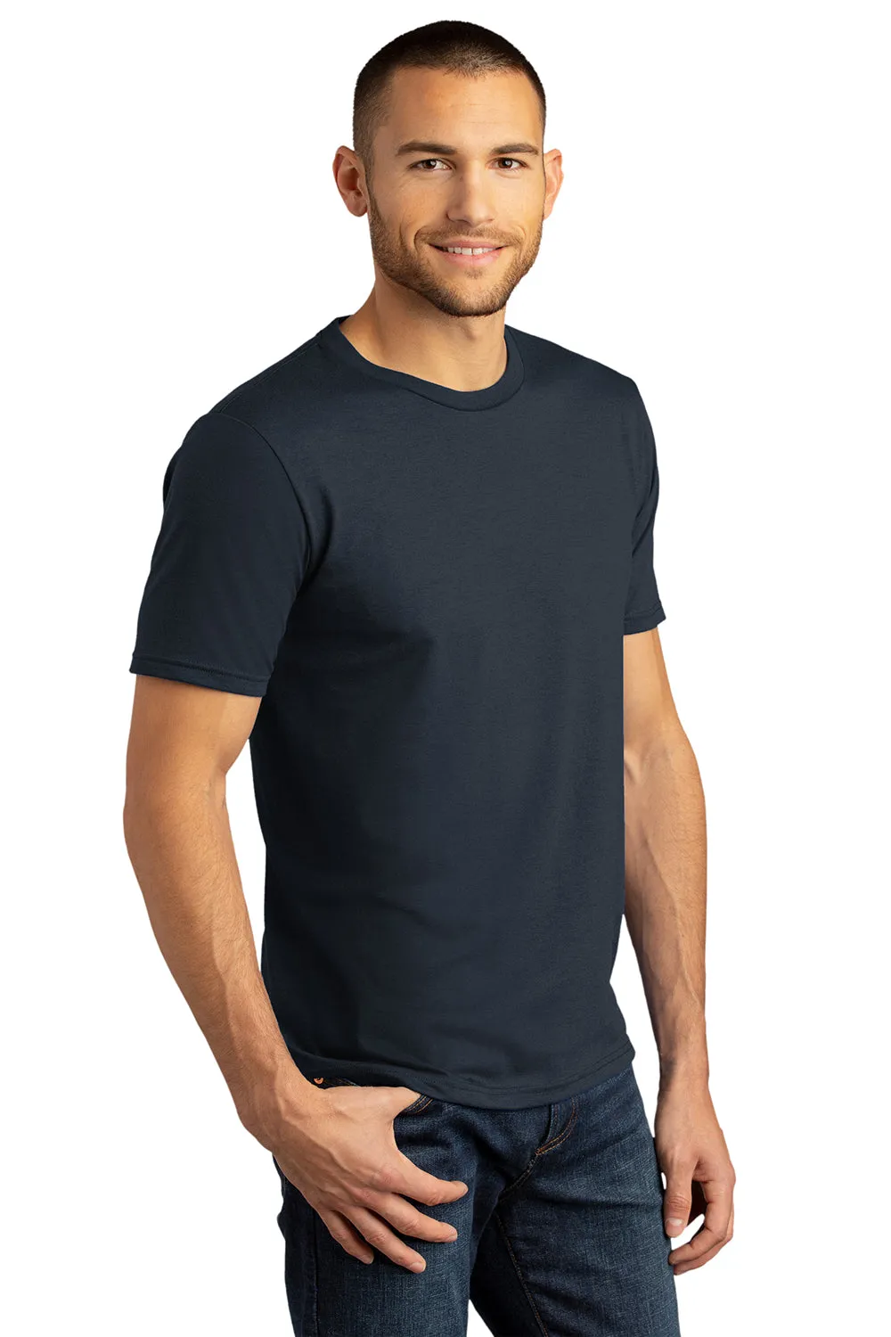 District Mens Perfect DTG Short Sleeve Crewneck T-Shirt - New Navy Blue