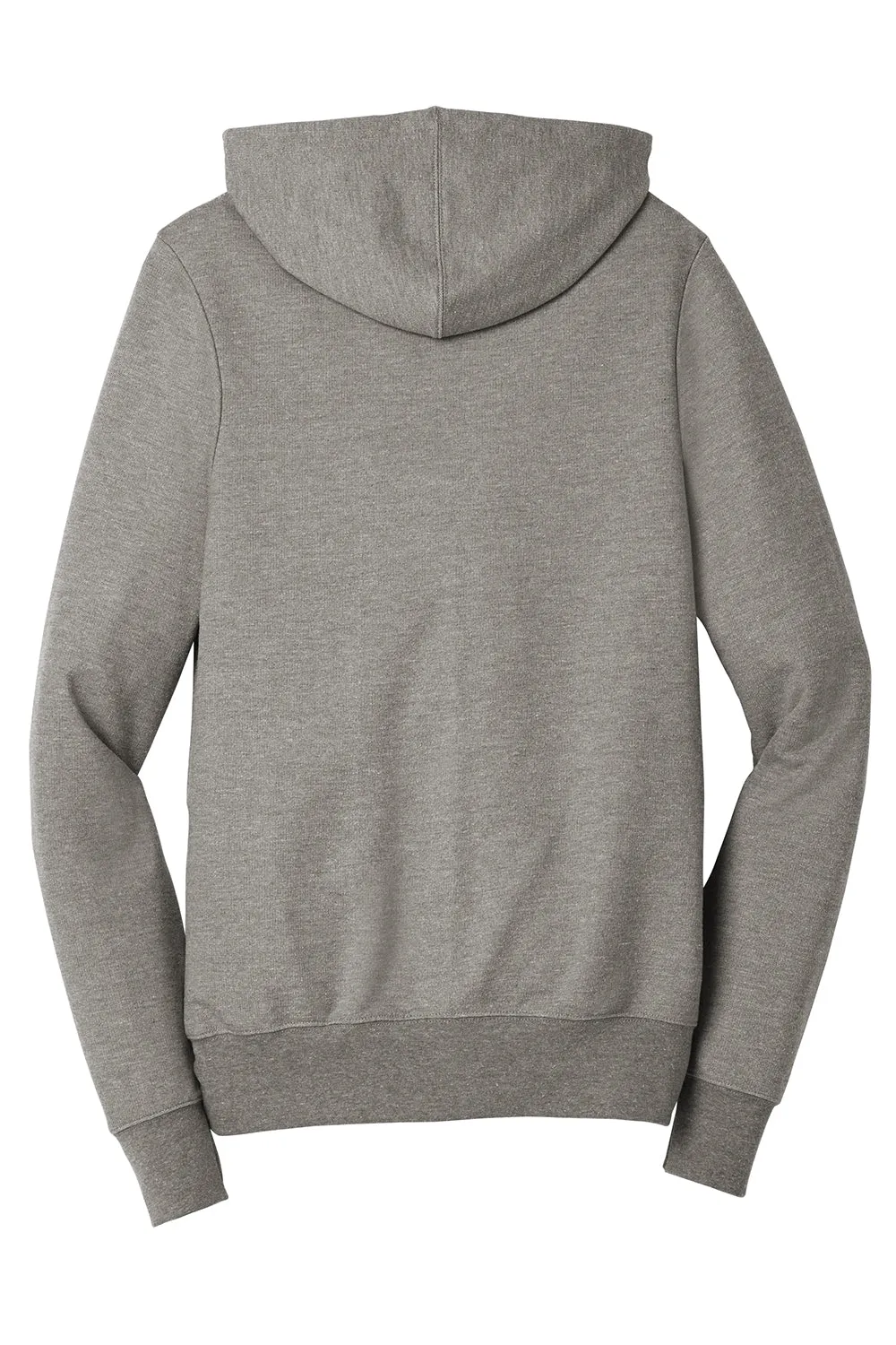 District Mens Perfect French Terry Full Zip Hooded Sweatshirt Hoodie w/ Pockets - Grey Frost - Closeout