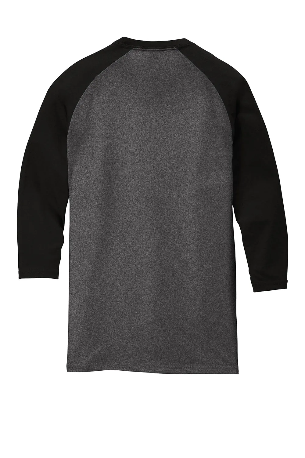 District Mens Perfect Tri 3/4 Sleeve Crewneck T-Shirt - Black Frost/Black
