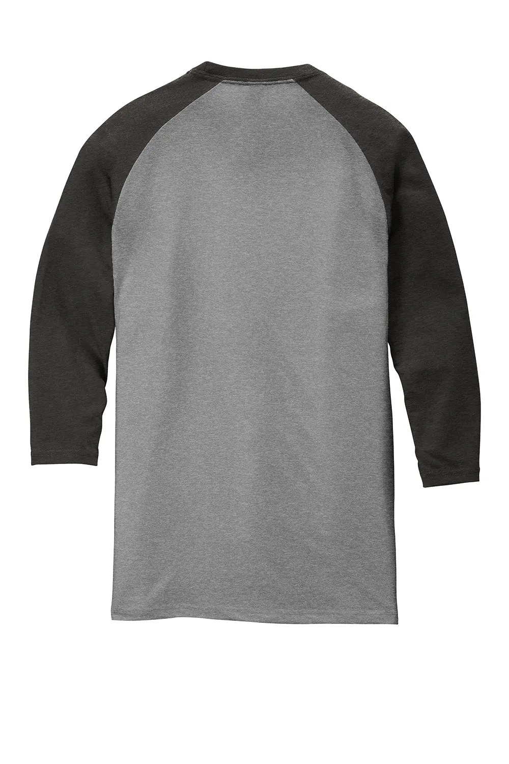 District Mens Perfect Tri 3/4 Sleeve Crewneck T-Shirt - Grey Frost/Black