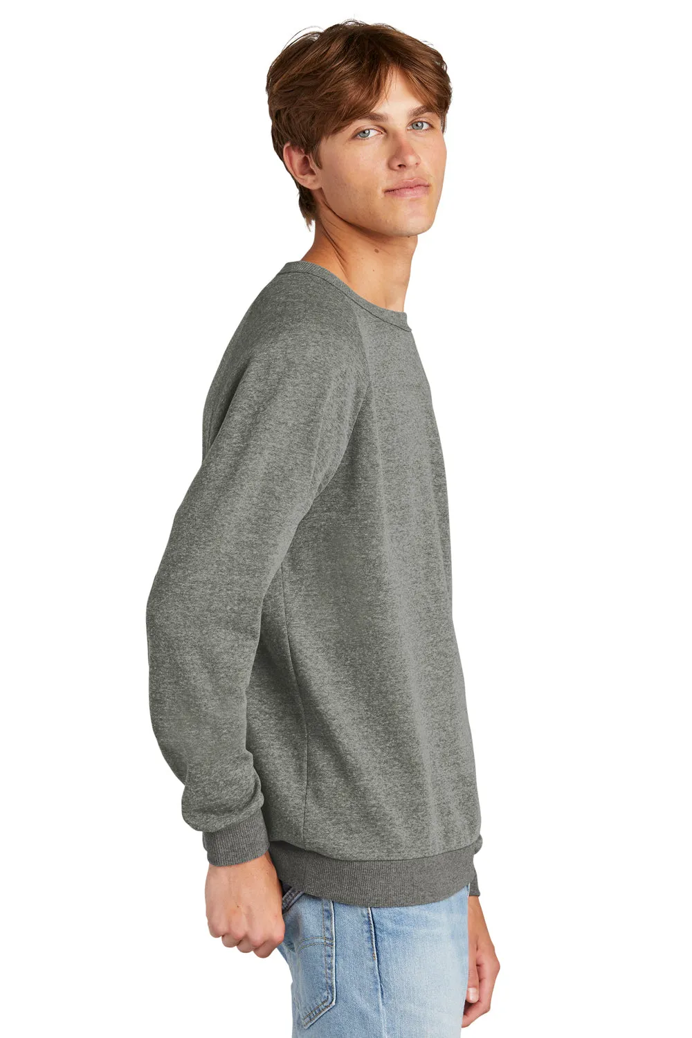 District Mens Perfect Tri Fleece Crewneck Sweatshirt - Heather Charcoal Grey