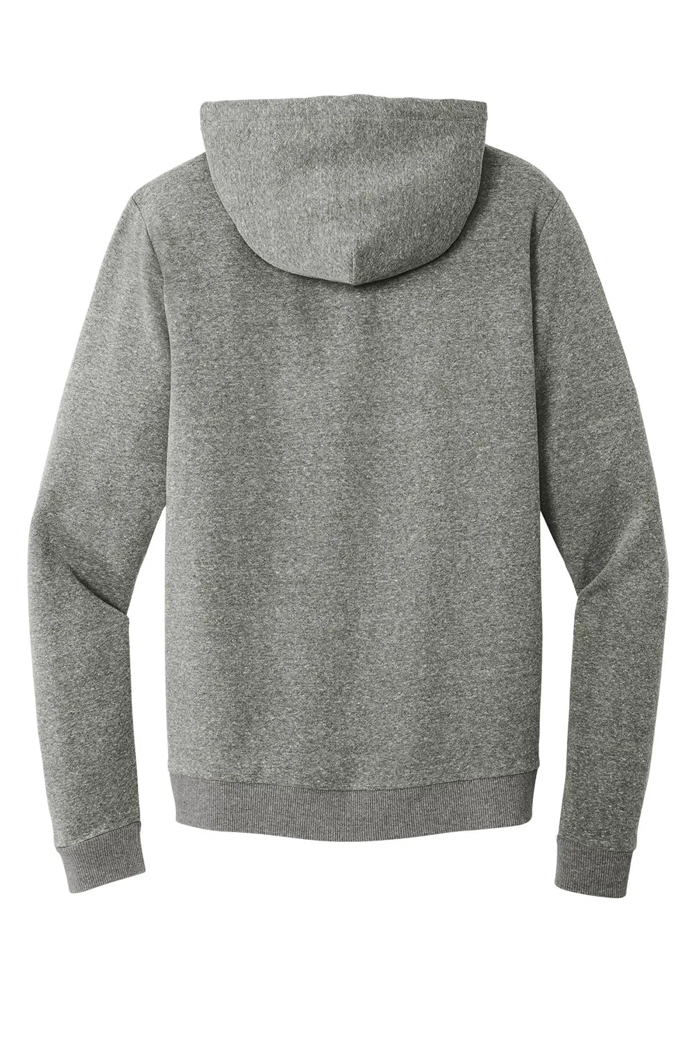 District Mens Perfect Tri Fleece Full Zip Hooded Sweatshirt Hoodie w/ Pockets - Heather Charcoal Grey