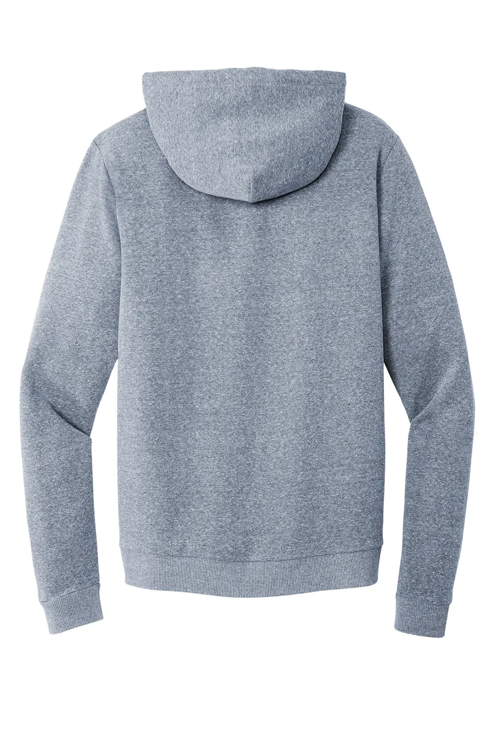 District Mens Perfect Tri Fleece Full Zip Hooded Sweatshirt Hoodie w/ Pockets - Navy Blue Frost