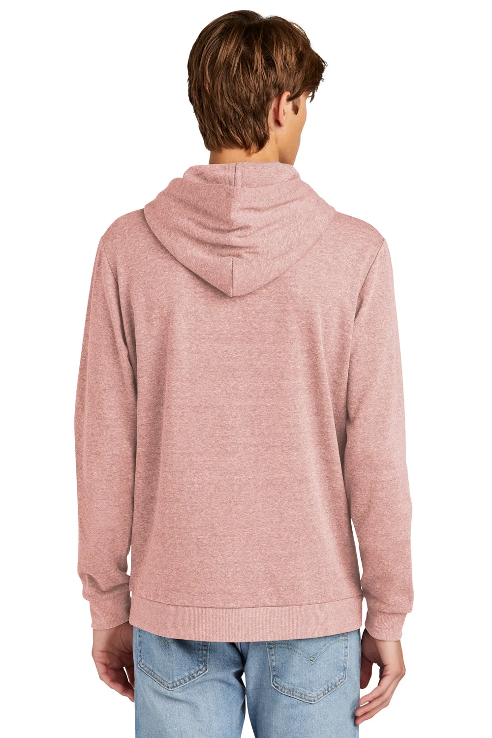 District Mens Perfect Tri Fleece Hooded Sweatshirt Hoodie w/ Pouch Pocket - Blush Frost