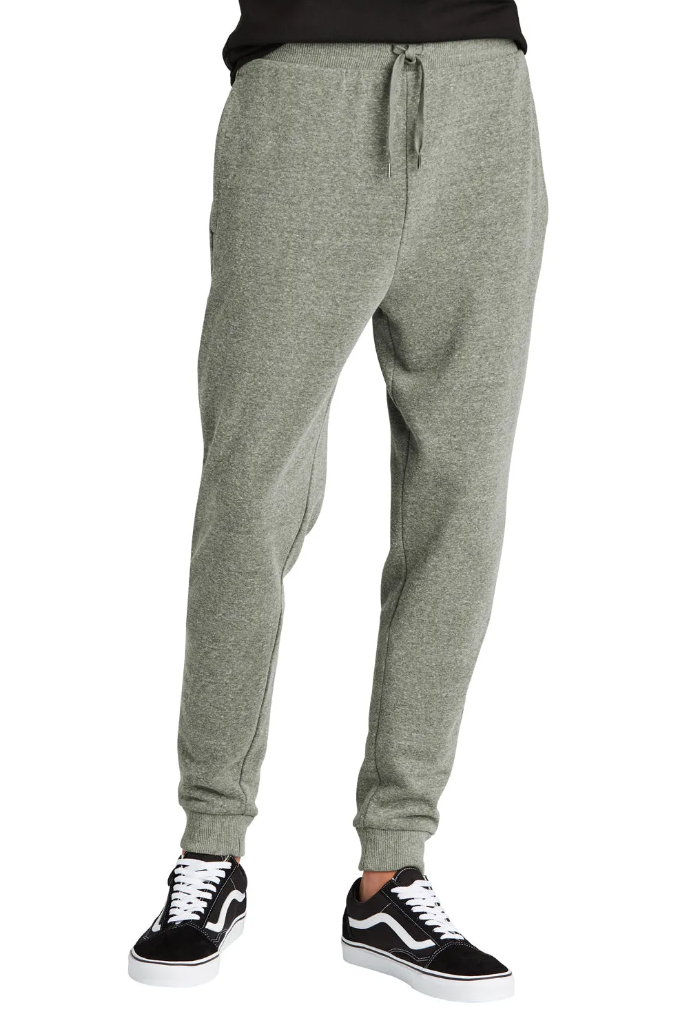 District Mens Perfect Tri Fleece Jogger Sweatpants w/ Pockets - Grey Frost