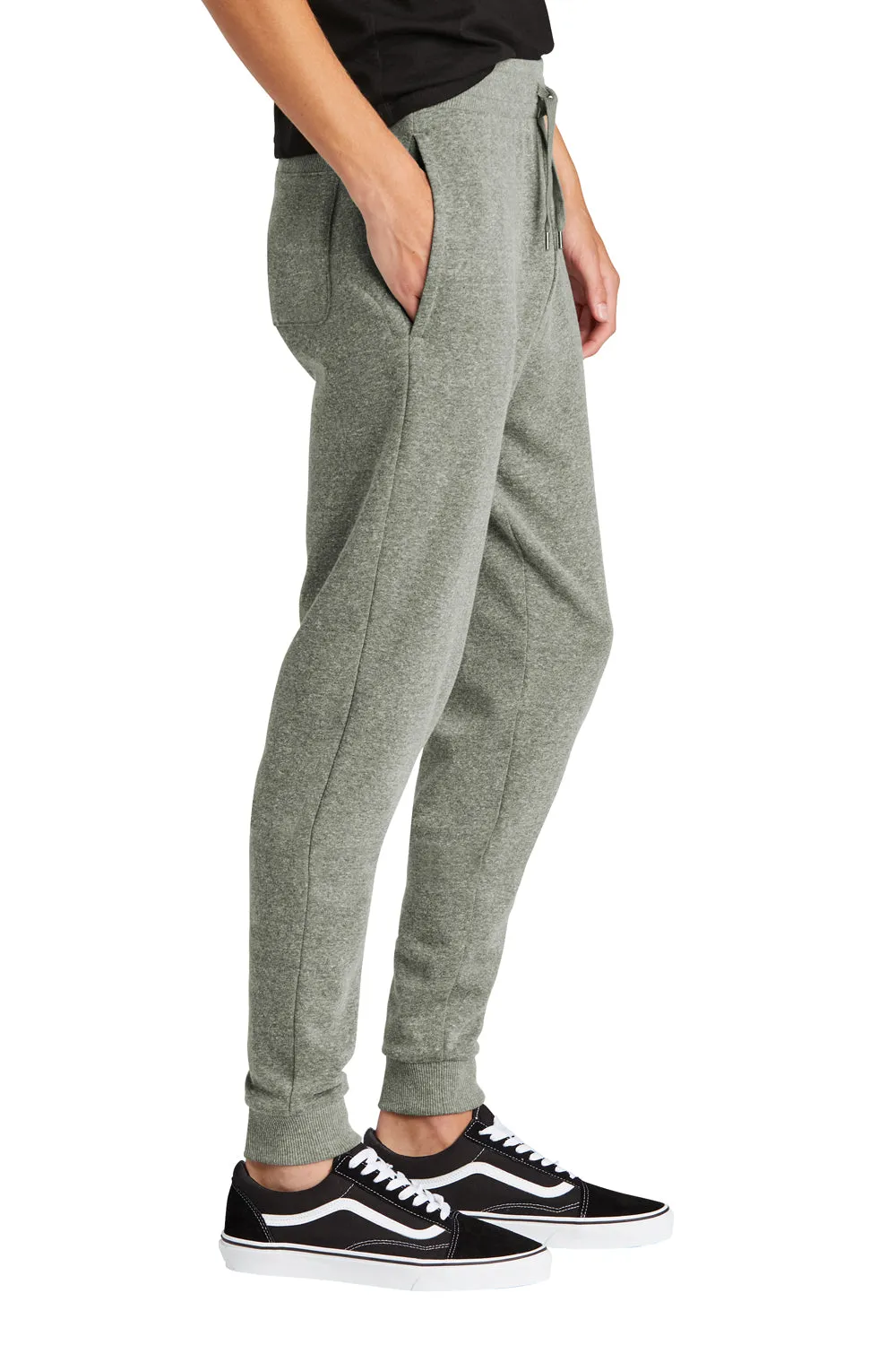 District Mens Perfect Tri Fleece Jogger Sweatpants w/ Pockets - Grey Frost